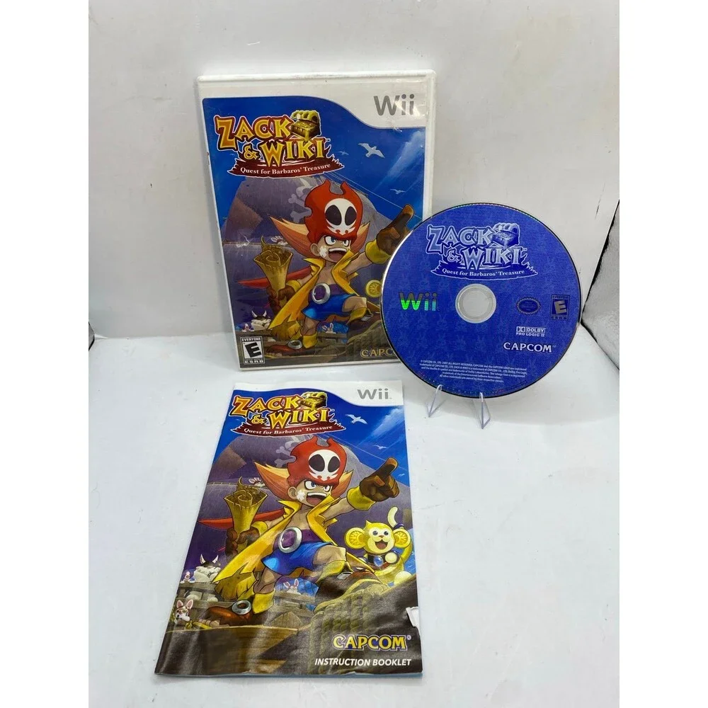 Zack & Wiki Quest for Barbaros' Treasure Wii Game CIB w manual